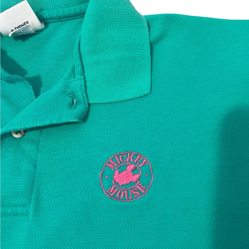 Disney Teal Shirt with Mickey Mouse Emblem